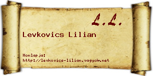 Levkovics Lilian névjegykártya